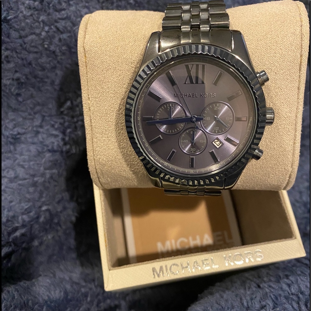 🔥 Michael Kors Watch Lexington Blue Chrongraph - Picture 3 of 6